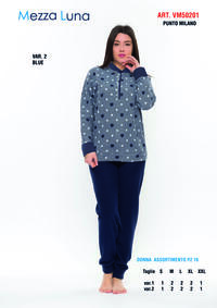 PIGIAMA DONNA M/L VM50201 Tellini S.r.l. Ingrosso Abbigliamento