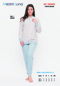 DAMENPYJAMAS M/L VM50202 Tellini S.R.L. Großhandelskleidung
