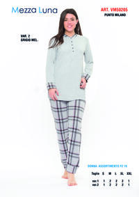 DAMENPYJAMAS M/L VM50205 Tellini S.R.L. Großhandelskleidung