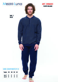 HERREN-PYJAMAS M/L VM60201 Tellini S.R.L. Großhandelskleidung