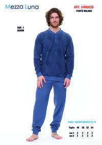 HERREN-PYJAMAS M/L VM60203 Tellini S.R.L. Großhandelskleidung