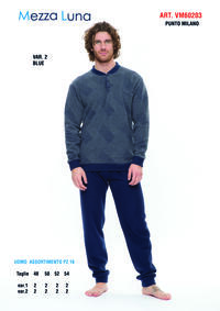 HERREN-PYJAMAS M/L VM60203 Tellini S.R.L. Großhandelskleidung