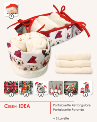 CESTINO NATALE LAVETTE 3PZ IDEA Tellini S.r.l. Ingrosso Abbigliamento
