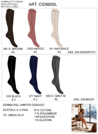 CALZINO LUNGO DONNA CID9930L Tellini S.R.L. Großhandelskleidung