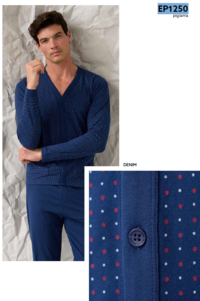 PIGIAMA APERTO CONFORMATO UOMO M/L EP1250C Tellini S.R.L. Veleprodajna odjeća