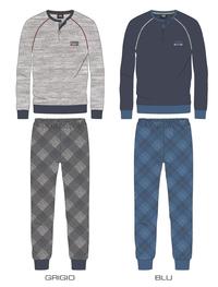 PIGIAMA UOMO M/L EP2094 Tellini S.r.l. Ingrosso Abbigliamento