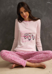 PIGIAMA DONNA M/L GP6100 Tellini S.r.l. Ingrosso Abbigliamento