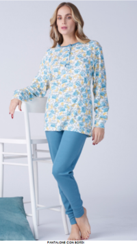 PIGIAMA SERAFINO DONNA M/L KF9022 Tellini S.r.l. Ingrosso Abbigliamento