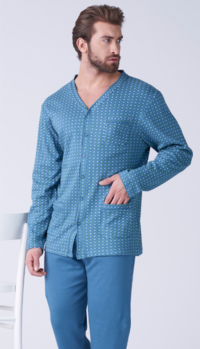 PIGIAMA APERTO UOMO M/L KF9325 Tellini S.r.l. Ingrosso Abbigliamento