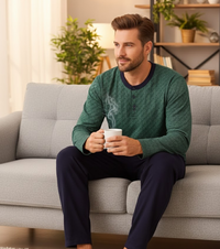 PIGIAMA SERAFINO UOMO M/L NPA077 Tellini S.r.l. Ingrosso Abbigliamento