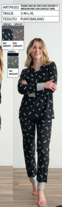 PIGIAMA DONNA M/L P9202 Tellini S.r.l. Ingrosso Abbigliamento