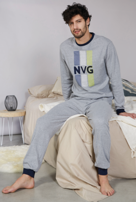 PIGIAMA UOMO M/L B2141355 GIROCOLLO Tellini S.r.l. Ingrosso Abbigliamento