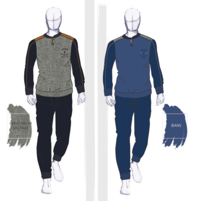 HERREN-SERAFINO-PYJAMAS M/L 141900 Tellini S.R.L. Großhandelskleidung