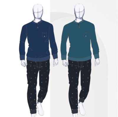 PIGIAMA SERAFINO UOMO M/L 141977 Tellini S.R.L. Veleprodajna odjeća