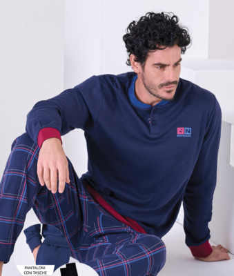 PIGIAMA SERAFINO UOMO M/L 142020 Tellini S.r.l. Ingrosso Abbigliamento