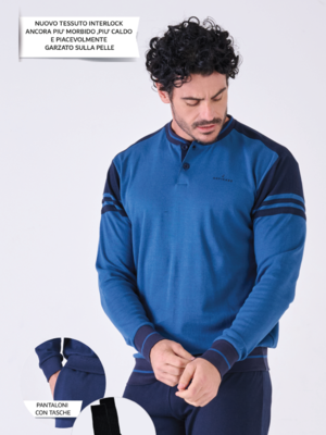 PIGIAMA SERAFINO UOMO M/L 142033 Tellini S.r.l. Ingrosso Abbigliamento