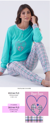 PIGIAMA SERAFINO DONNA M/L KE0144 Tellini S.r.l. Ingrosso Abbigliamento