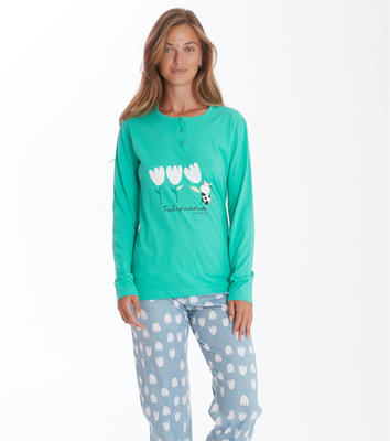 PIGIAMA SERAFINO DONNA M/L 15829 Ingrosso CRAZY FARM Tellini S.r.l.