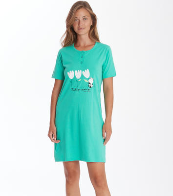 CAMICIA NOTTE DONNA M/M 15831 Ingrosso CRAZY FARM Tellini S.r.l.