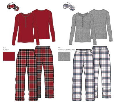 SERAPH-PYJAMAS FÜR DAMEN M/L B2DD20335 Tellini S.R.L. Großhandelskleidung