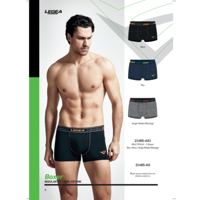 TRIS BOXER UOMO 21465AS Tellini S.r.l. Ingrosso Abbigliamento