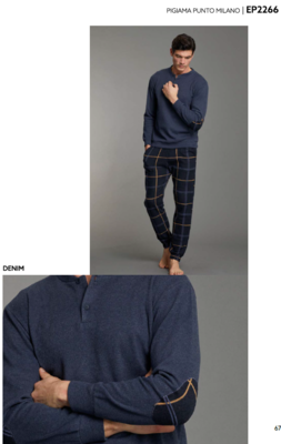 PIGIAMA UOMO M/L EP2266 Tellini S.r.l. Ingrosso Abbigliamento