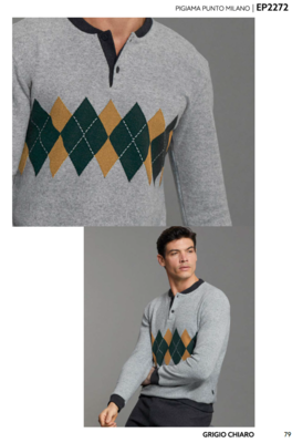 PIGIAMA UOMO M/L EP2272 Tellini S.r.l. Ingrosso Abbigliamento