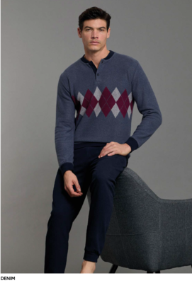 PIGIAMA UOMO M/L EP2272 Tellini S.r.l. Ingrosso Abbigliamento