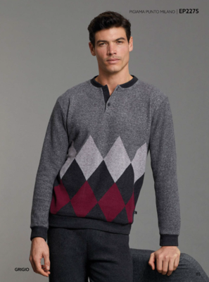 PIGIAMA UOMO M/L EP2275 Tellini S.r.l. Ingrosso Abbigliamento
