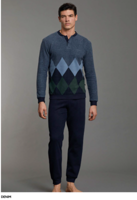 PIGIAMA UOMO M/L EP2275 Tellini S.r.l. Ingrosso Abbigliamento