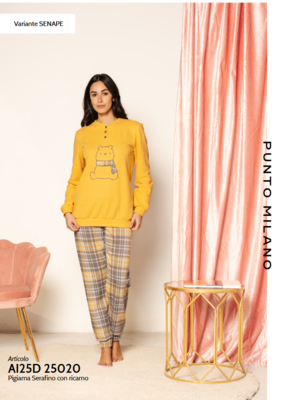 DAMEN-SERAFINO-PYJAMAS M/L 25D25020 Tellini S.R.L. Großhandelskleidung