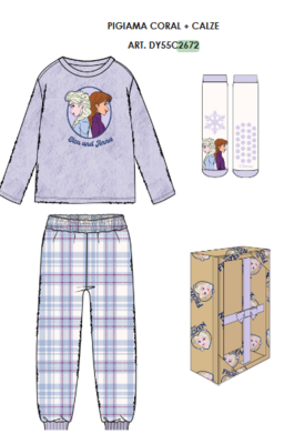 PIGIAMA+CALZE BAMBINA M/L DY55C2672 Ingrosso Pigiami 0/16 Anni Tellini S.r.l.