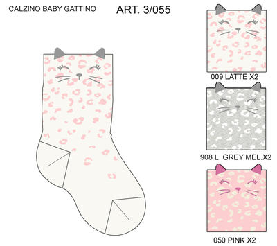 CALZINO CORTO NEONATA 3/055 Ingrosso Bambino Tellini S.r.l.
