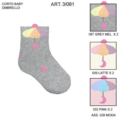 KURZE SOCKEN FÜR NEUGEBORENE MÄDCHEN3/081 Tellini S.R.L. Großhandelskleidung