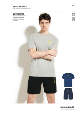 COMPLETO UOMO M/M PG36131 Ingrosso Pigiami uomo Tellini S.r.l.