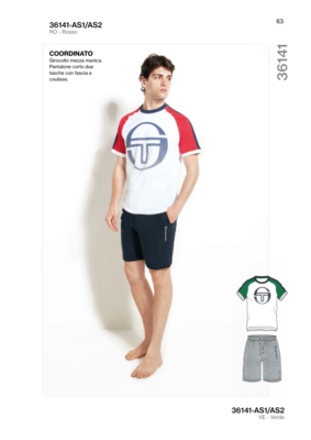 COMPLETO UOMO M/M PG36141 Ingrosso Pigiami uomo Tellini S.r.l.