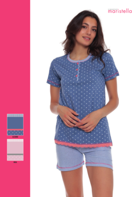 PIGIAMA SERAFINO DONNA M/M 3829 Ingrosso MARISTELLA Tellini S.r.l.