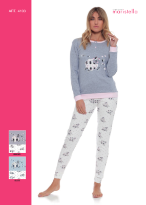 PIGIAMA SERAFINO DONNA M/L 4103 Tellini S.R.L. Großhandelskleidung
