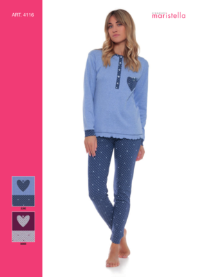 PIGIAMA SERAFINO DONNA M/L 4116 Tellini S.r.l. Ingrosso Abbigliamento