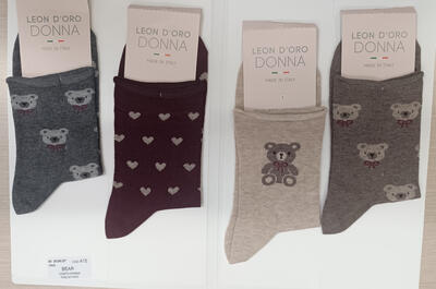 CALZINO CORTO DONNA 415BEAR Ingrosso LEON D'ORO Tellini S.r.l.