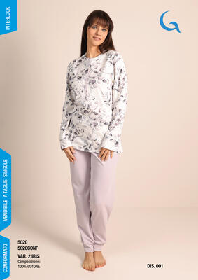 PIGIAMA DONNA M/L 5020 Tellini S.r.l. Ingrosso Abbigliamento