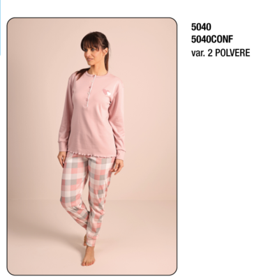 DAMENPYJAMAS M/L 5040 Tellini S.R.L. Großhandelskleidung