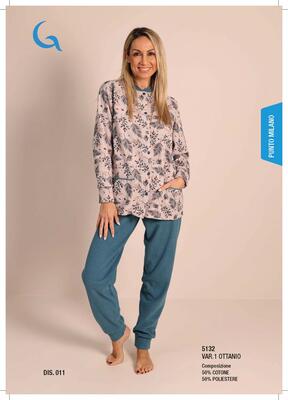 PIGIAMA APERTO DONNA M/L 5132 Tellini S.r.l. Ingrosso Abbigliamento