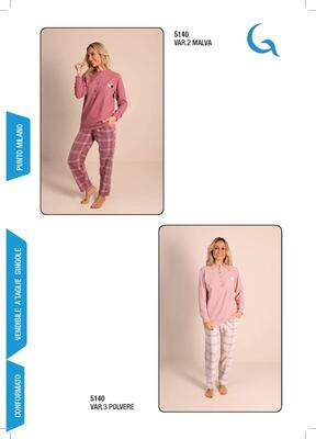 PIGIAMA DONNA M/L 5140 Tellini S.r.l. Ingrosso Abbigliamento