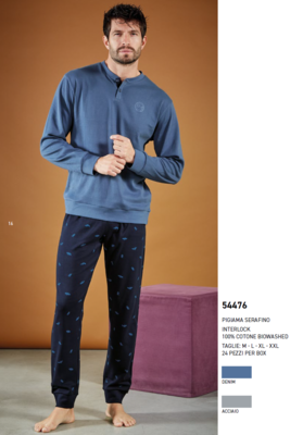PIGIAMA SERAFINO UOMO M/L 54476 Tellini S.r.l. Ingrosso Abbigliamento