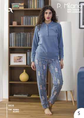 PIGIAMA DONNA M/L 5535 Tellini S.r.l. Ingrosso Abbigliamento