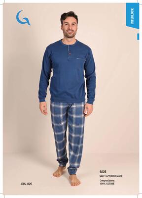 HERREN-PYJAMAS M/L 6025 Tellini S.R.L. Großhandelskleidung