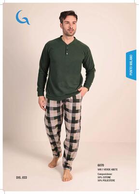 PIGIAMA UOMO M/L 6070 Tellini S.r.l. Ingrosso Abbigliamento