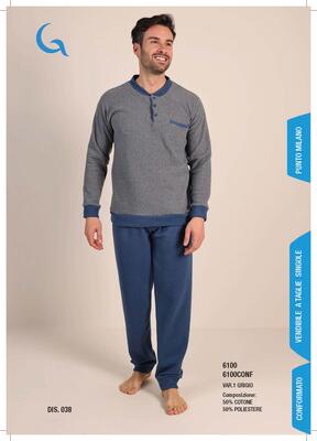 PIGIAMA CONFORMATO UOMO M/L 6100 Ingrosso Intimo Tellini S.r.l.