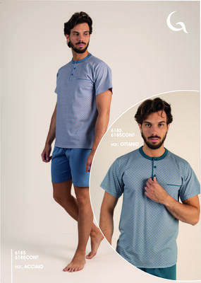 PIGIAMA UOMO M/M 6185 Tellini S.r.l. Ingrosso Abbigliamento